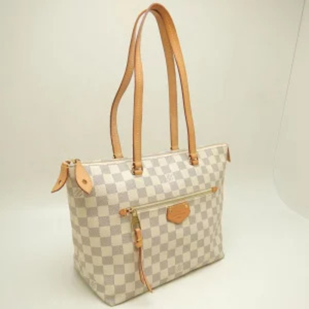 Louis Vuitton Azur Rose White Damier Tote Iena Ballerine Bag Pink